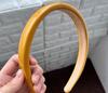 Осенне-зимние аксессуары для волос из искусственной кожи, головной убор, модная широкая однотонная повязка на голову, женская шпилька для волос