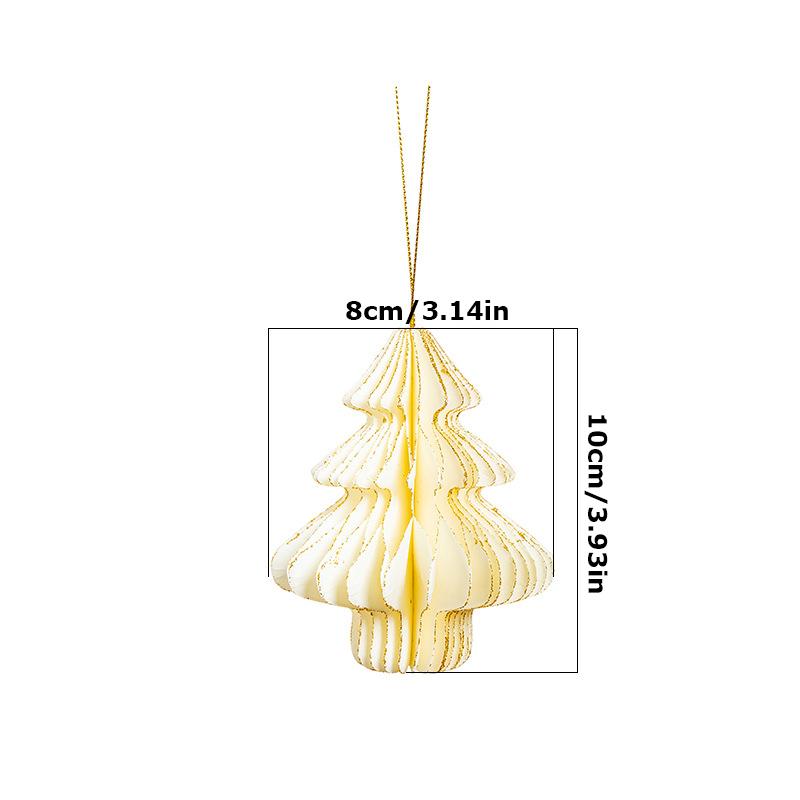 1PC Lantern Elegant Ornament Festive Paper Durable Ornament Classic Christmas Tree Romantic Honeycomb Delicate