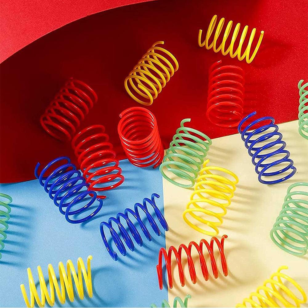 New Cat Spring Toy Plastic Reusable Interactive Cat Toys To Kill Time and Keep Fit