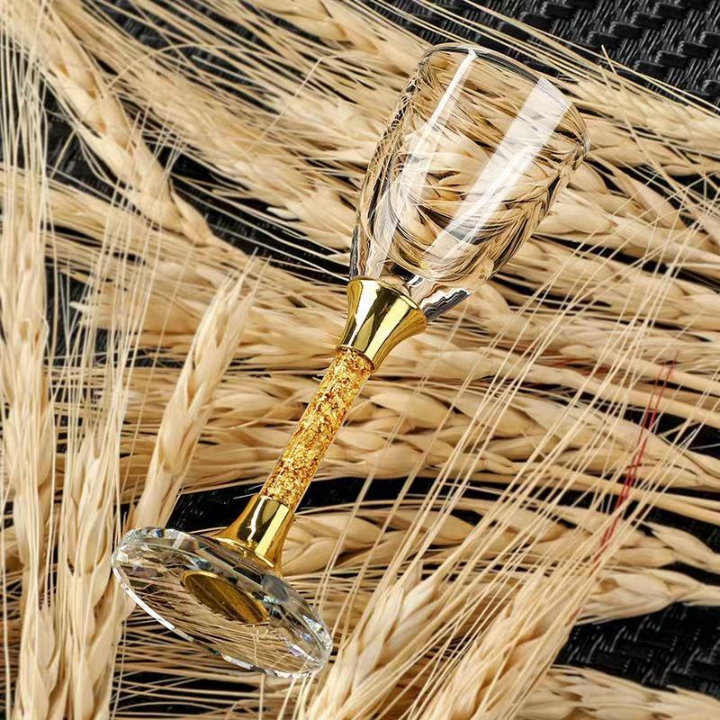 5-65 мл креативный золотой фольгированный бокал без свинца хрустальный стеклянный бокал водка спиртные напитки вино набор подарочный роскошные золотые маленькие бокалы для вина