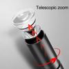 Мини-телескопический зум-фонарик 3 режима света, USB-перезаряжаемый, водонепроницаемый, мощный, для улицы, портативный фонарь