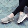 Women's Mesh Breathing Shake Shoes Casual Lightweight Wedges Fitness Sneakers Platform Shoes