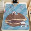 Doraemon4 Flannel Blanket, High quality Comfortable for All Seasons, Home Decor, Warmth and Comfort