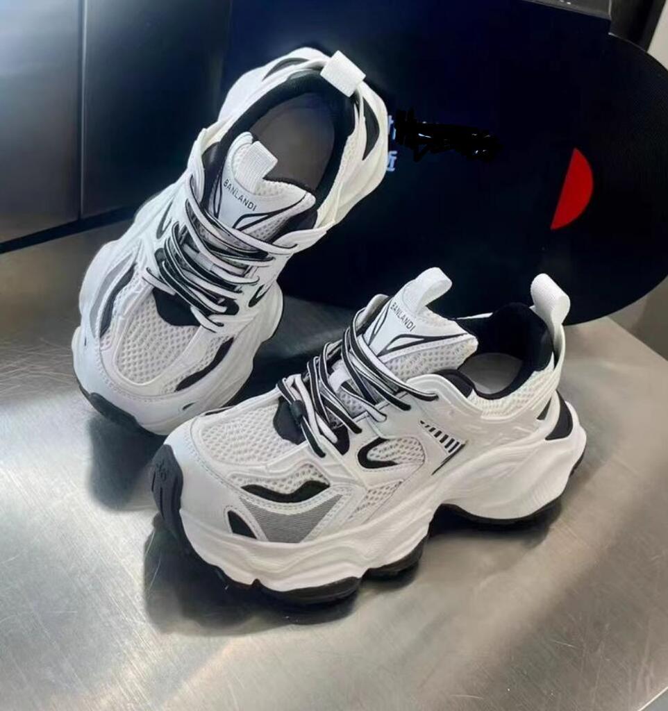 Мода 2024 года, трендовые массивные кроссовки для женщин на платформе 5 см, кроссовки для бега, корейские уличные белые повседневные кроссовки для женщин, массивные кроссовки для женщин