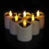 Solar Powered Electric LED Candles Flickering Flameless Tea Light for Party Dinner Decor Yellow