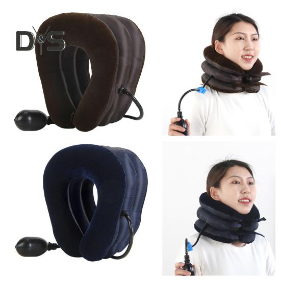 Растяжитель шеи, надувной шейный бандаж для облегчения боли в шее, регулируемая подушка для вытяжения шеи, устройство для вытяжения шеи для облегчения мышечных спазмов