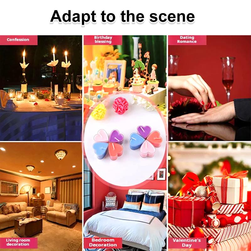 9 шт./кор. Свеча в форме сердца для предложения, маленькая свеча на День святого Валентина, романтическая свеча для любви, ароматерапия, коробочная упаковка, признание