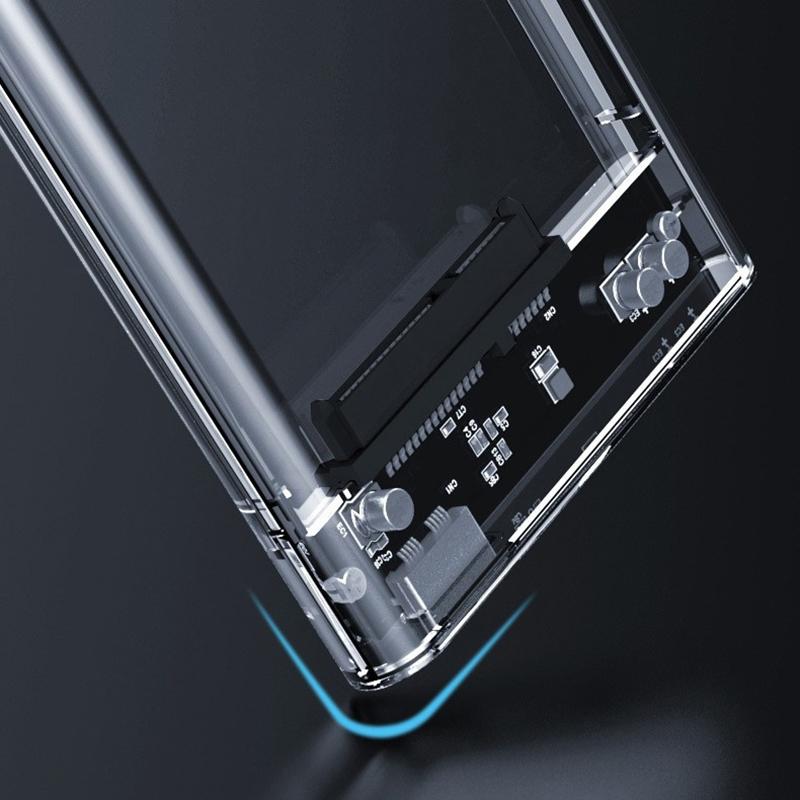 Прозрачный внешний корпус для жесткого диска 2,5 или 3,0 дюйма HDD SSD Micro-b на USB 3.1 Корпус для диска 4 ТБ Совместимый UASP SATA III Ноутбук