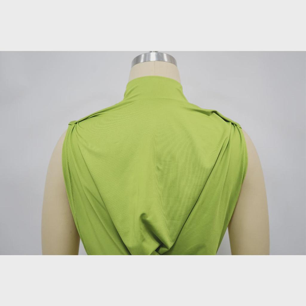 Женское сексуальное платье без рукавов с разрезом в европейском и американском стиле - доступны дополнительные цвета