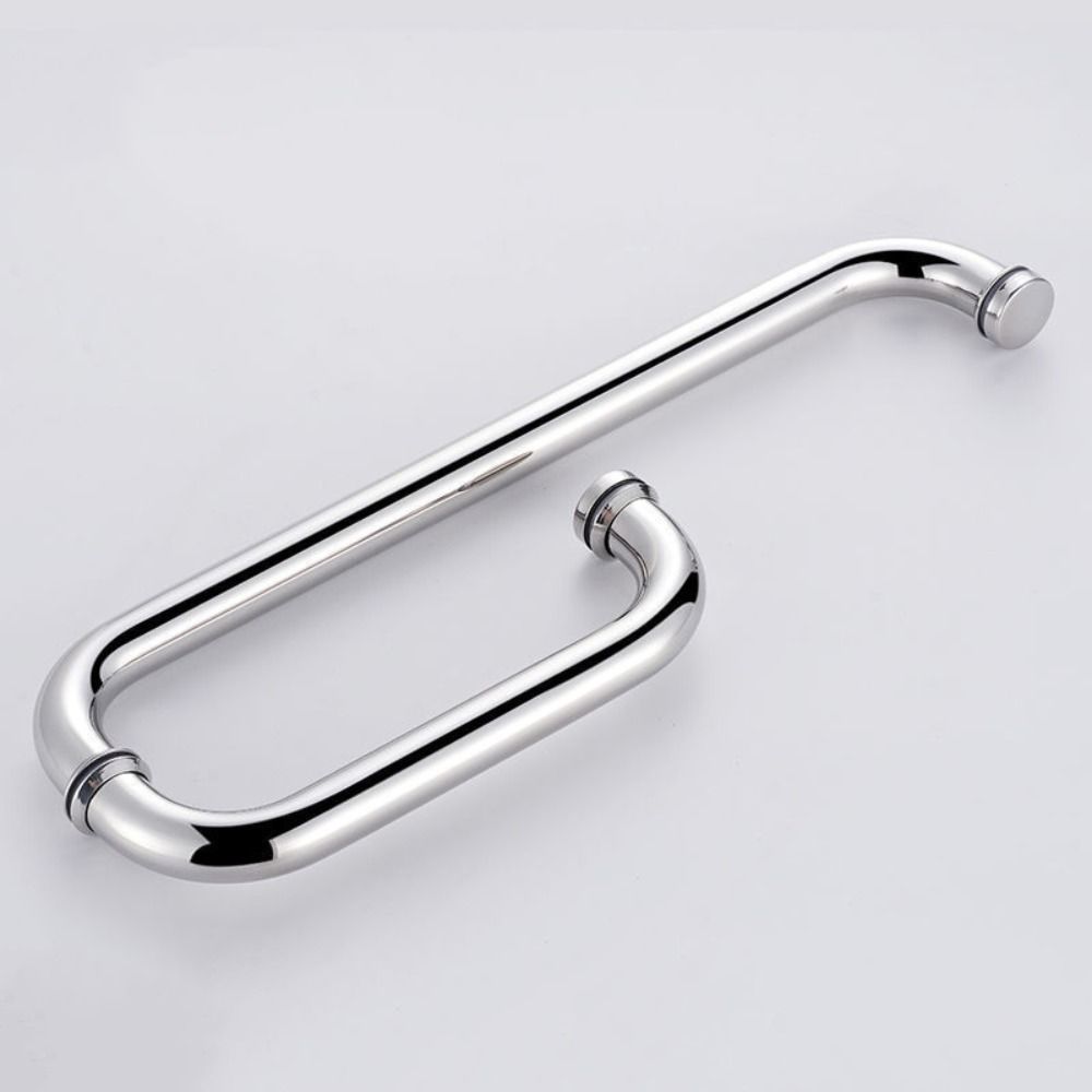 304 Stainless Steel Shower Room Handle Thickened Design Glass Door Handle Bathroom Installation