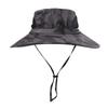 Men's and women's big-eaves bucket hat outdoor sunscreen anti-splashing sun hat summer outdoor hiking quick-drying camouflage hat