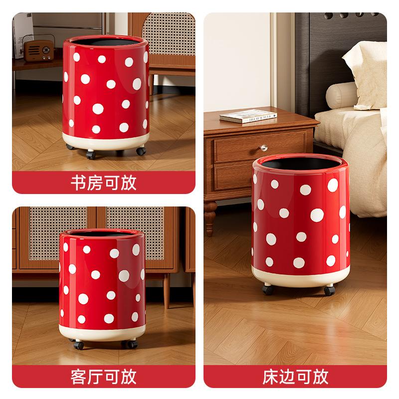 Trash can High value household living room Bedroom Light luxury kitchen Large large capacity double layer plastic trash can with wheels