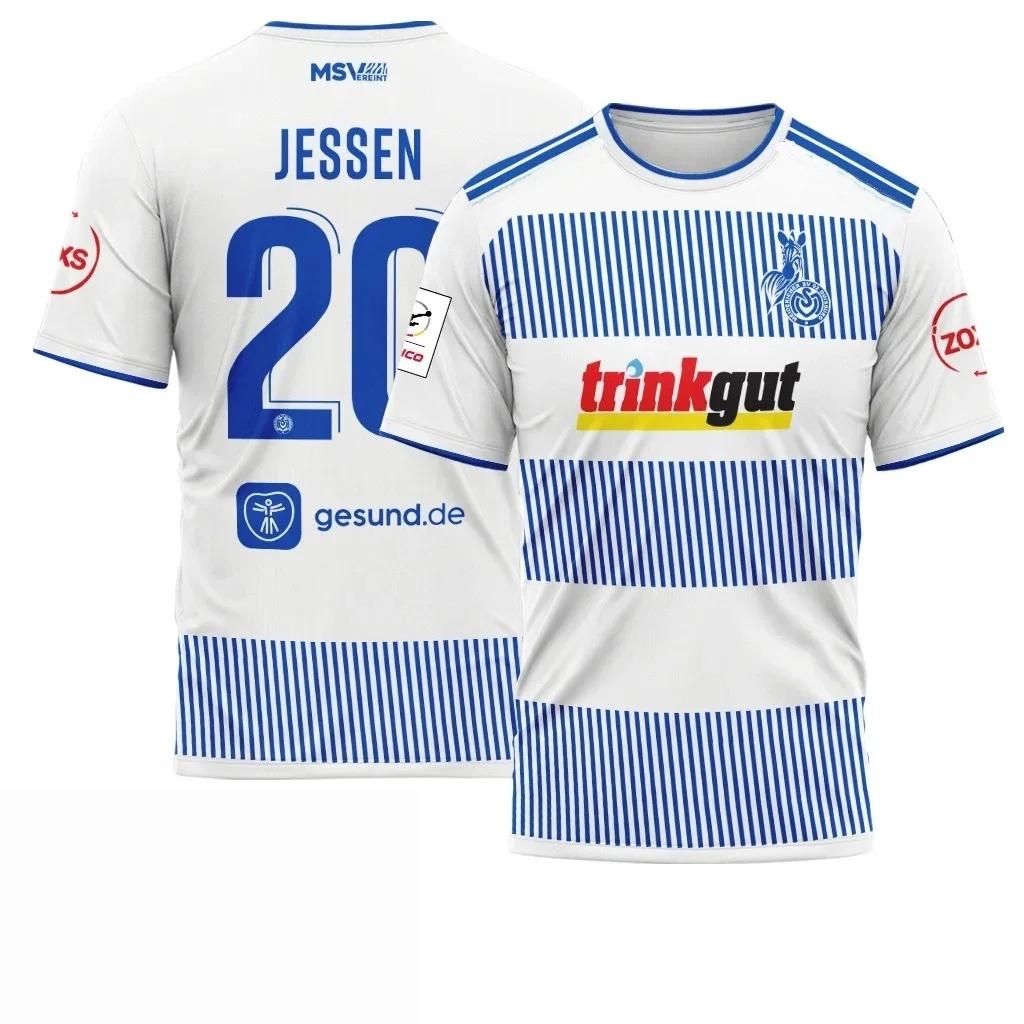 27-27 Новая футбольная футболка MSV Duisburg Памятная 3D Быстросохнущая Rock Sports Мужская футболка с коротким рукавом