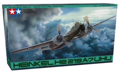 Серия шедевров авиации Tamiya 57 ВВС Германии Heinkel He219 Uhu Пластиковый модельный набор TM61057 1/48 Нет. А-7