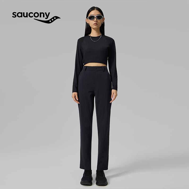 SAUCONY Свободные Удобные Брюки для спорта с длинной линией ноги Повседневные вязаные Женские низы SA1250WP83L