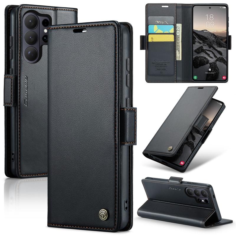 Luxury Flip PU Wallet Multi-Function Phone Case for iPhone 16E 17 ProMax 17 Air 16, for Galaxy S26 Ultra Card Slots Case Cover