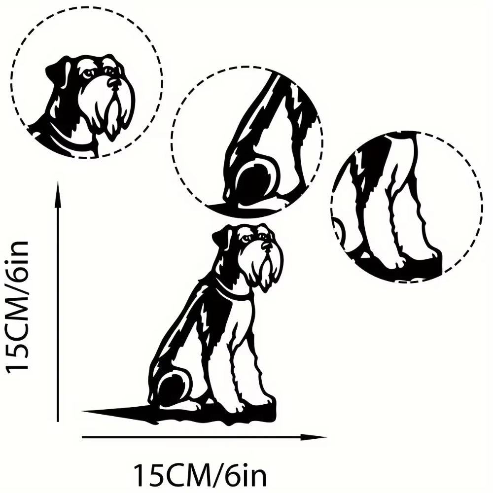 1 шт. Металлический силуэт шнауцера, деревенский щенок, вырезанный для украшения дома и сада, идеальный подарок на новоселье для любителей собак