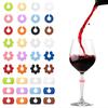 12Pcs Silicone Wine Glass Markers Color Wine Glass Identifier Rings Juice Beverage
