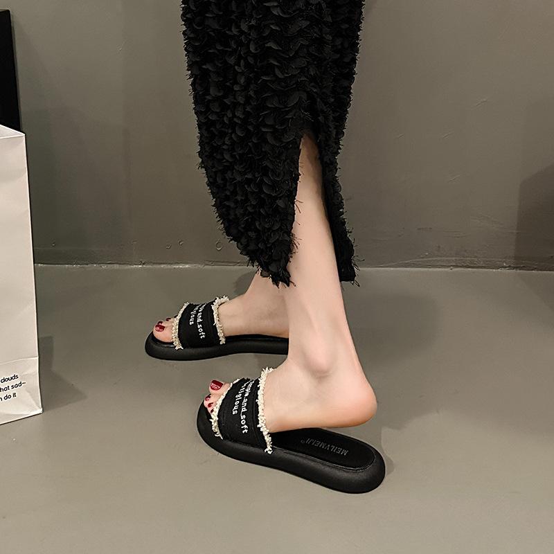 Женские новые удобные и универсальные пляжные шлепанцы на плоской подошве, женская летняя обувь