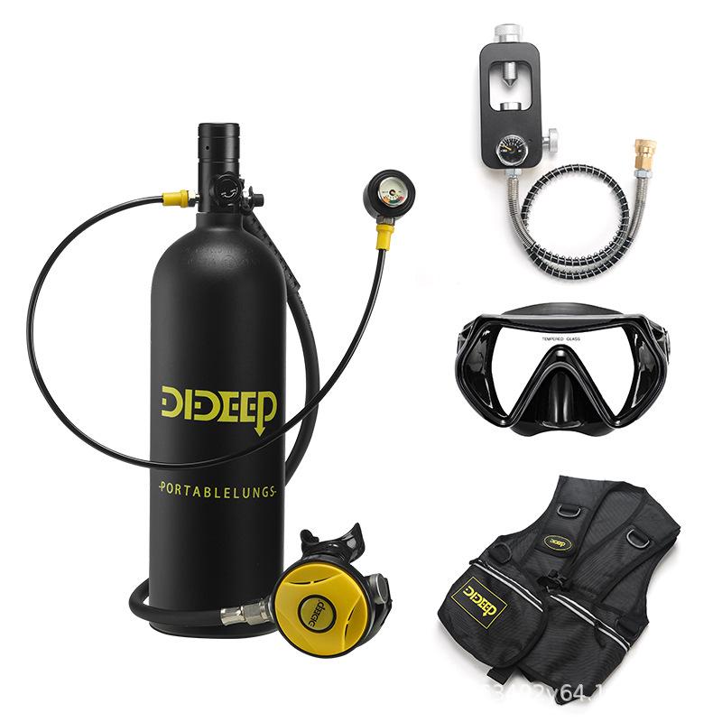 DIDEEP X5000Pro 2л Снаряжение для подводного плавания с кислородным баллоном и манометром остаточного давления