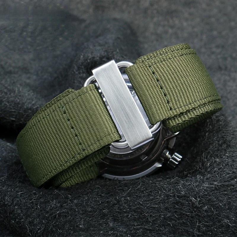 Подходит для Panerai Bell & Ross Нейлоновый ремешок застежка-липучка BR Ремешок для часов Грубый для улицы 24 мм 22 мм