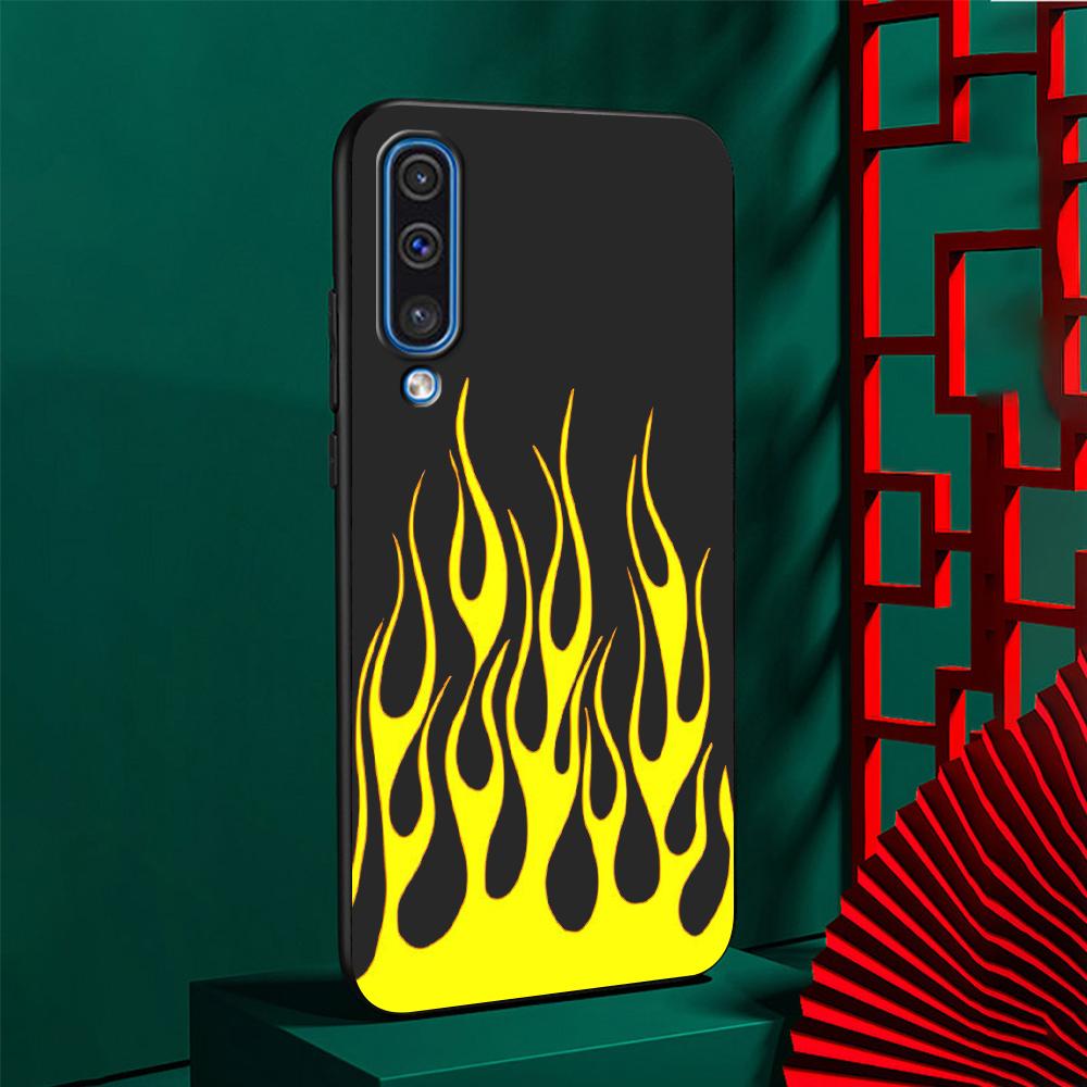 Крутой зеленый красный чехол Flame Fire для Samsung Galaxy A50 A10 A70 A30 A20e A40 A20s A10s A10e A90 5G A80 A9 мягкий черный чехол для телефона