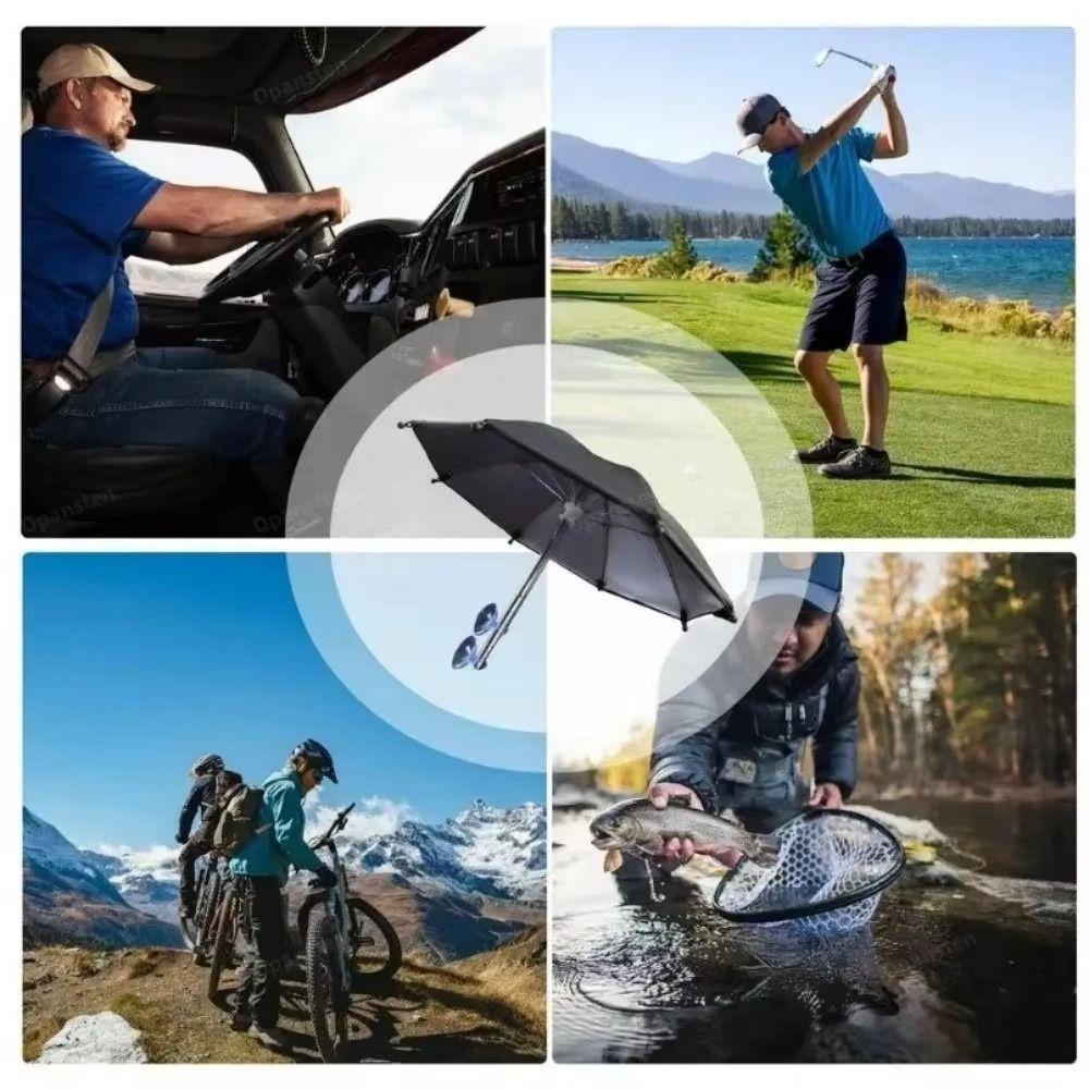 2 Suction Cup Phone Sunshade Waterproof Mobile Phone Parasol Live Streaming