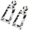 Women Geometric Shape Acrylic Earring Girl Exaggerated Sqaure Dangling Earring Ear Drop Jewelries Birthday Gift