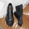 Niche Small Leather Shoes British Style Shoes Men's Large Size Thick Soled One Pedal Loafers 45 Men's Single Shoes 3512-T