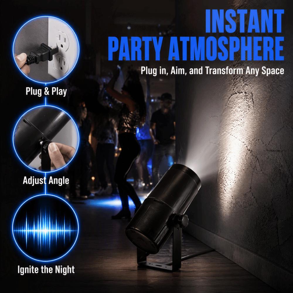 US Plug 110V LED Beam Spotlight White Color Stage Spotlight Pinspot Light For Disco Parties