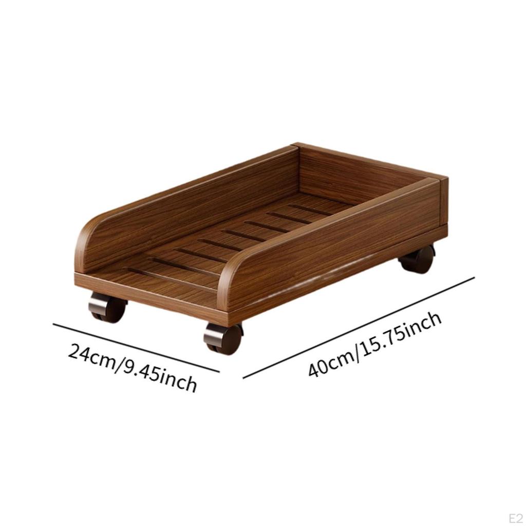 CPU Stand Computer Host Bracket Tower Ventilated PC Holder Cart Organizer for Gamers Home Office