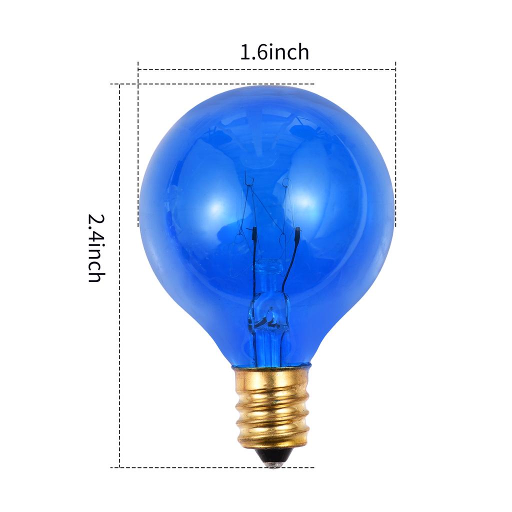 25 шт. G40 вольфрамовая лампа Замена 5 цветов 7 Вт 220-240 В глобусная лампа E12 цокольные лампочки для