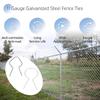 100Pieces Multipurpose 11 Gauge Metal Chain Link Fence Tie Twists Accessory for Sturdy Farm and Garden Daily Casual Use