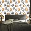 Animals among flowers wallpaper for living room and bedroom 50x1000