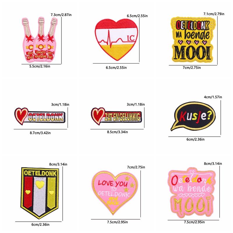 5 шт. Оптом Эмблема Нидерландов Этельдонк Вышитые нашивки Пришивные нашивки для одежды Нашивка Карнавал Нидерландов Сделай сам