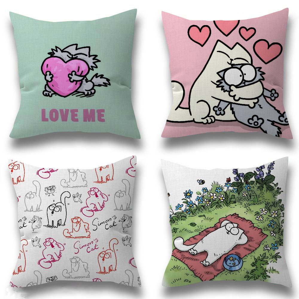 Kawaii SSimons Cat anime Personalized Pillow Dust Cover Bedroom Kids Party Decoration Pillowcase Birthday Children Gift