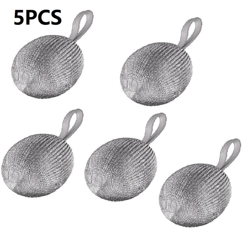 3/5 Pcs Hanging Encrypted Steel Wool Dishwashing Belt Stainless Steel Rope for Sink & Cookware Cleaning