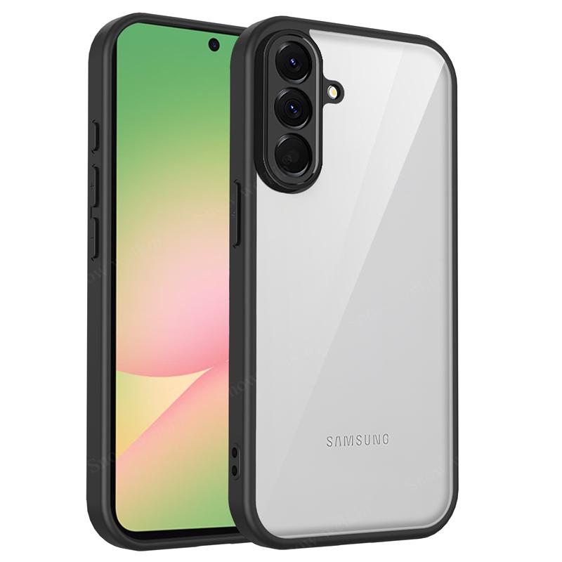 Прозрачный силиконовый чехол для Samsung Galaxy A57 A37 A27 A17 A07 GalaxyA57 Задняя панель из ПК Бампер из ТПУ Ударопрочный Прозрачный чехол для телефона