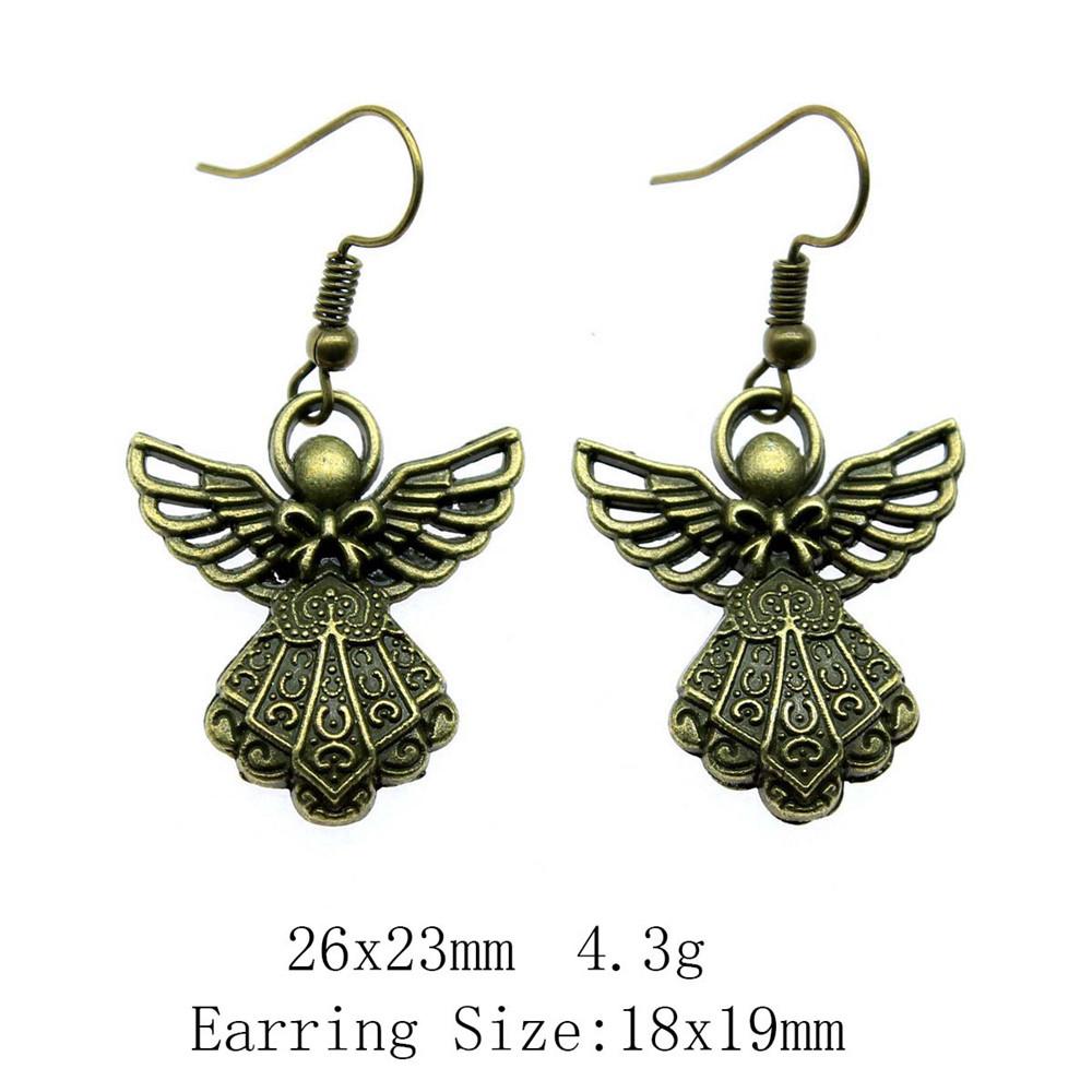 Комплекты сережек на годовщину свадьбы, серьги-подвески и подвески в виде крыльев ангела, женские серьги-сумки для свадьбы