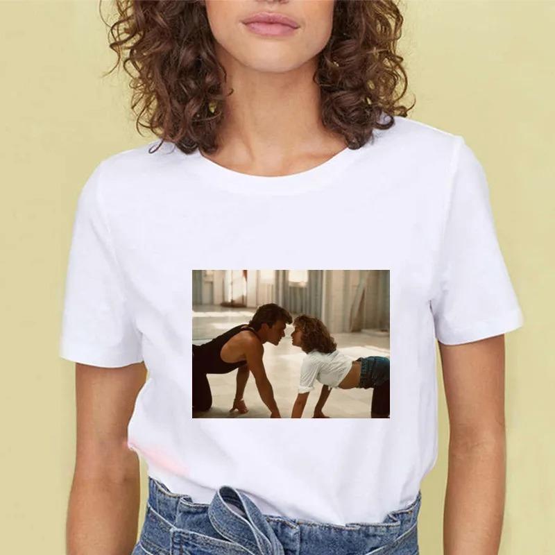 Dirty Dancing White Fashion Women TShirts Harajuku Kawaii Clothes Short Sleeve Summer Tees Casual Korean FeUnisex Tops ONeck
