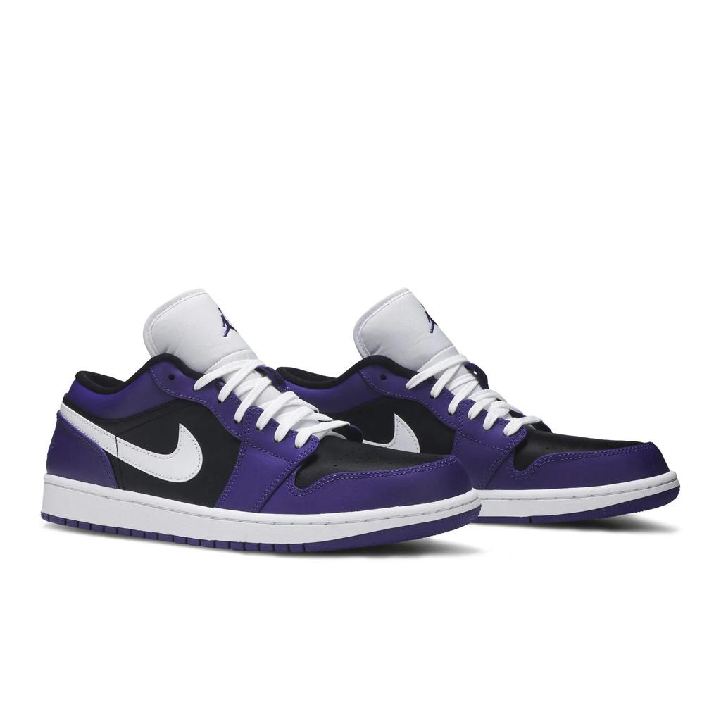 Air Jordan 1 Low 'Court Purple' (унисекс) Фиолетовый / Черный / Белый Винтажные Баскетбольные Кроссовки 553558 501