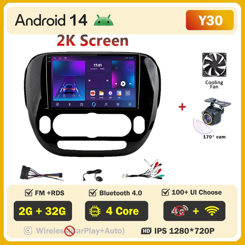 Для KIA Soul 2013-2019 Автомобильный радиоплеер Car Carplay Screen Autoradio Mirror Link Car Intelligent Systems Сенсорный экран AutoMotive