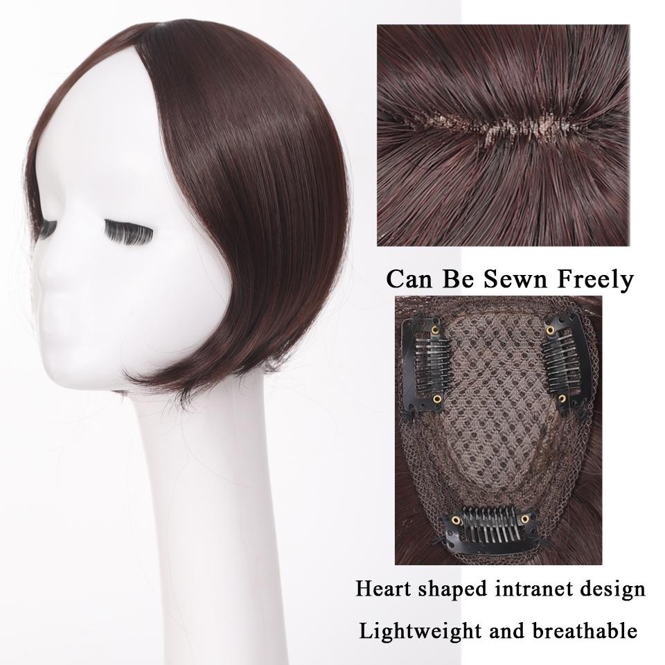 10-ДЮЙМОВЫЙ синтетический короткий прямой топпер на заколке для наращивания волос, натуральный пушистый топ, искусственная часть волос с заколкой для челки