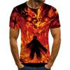 Футболка с 3D-принтом Demon Slayer, модная, повседневная, с коротким рукавом, Харадзюку, уличная одежда, оверсайз