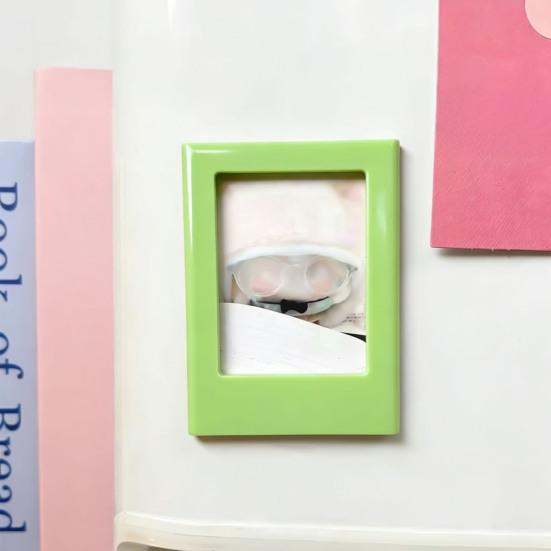 DIY Photo Frame Refrigerator Magnet 3-Inch Picture Holder Decorative Fridge Magnet Home Kitchen Office Whiteboard