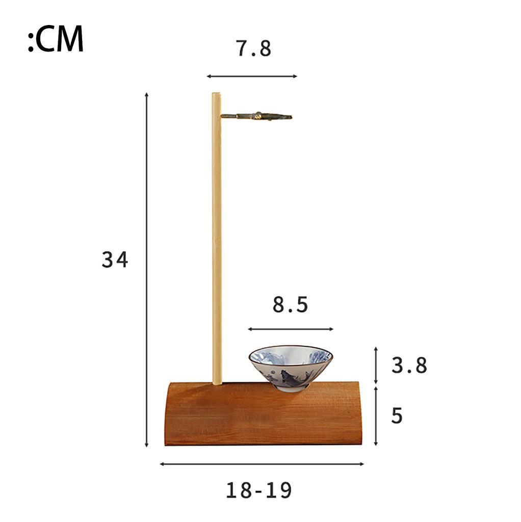 Бамбуковый держатель для благовоний для палочек, перевернутая курильница с фарфоровым улавливателем золы, буддийские принадлежности для домашнего декора