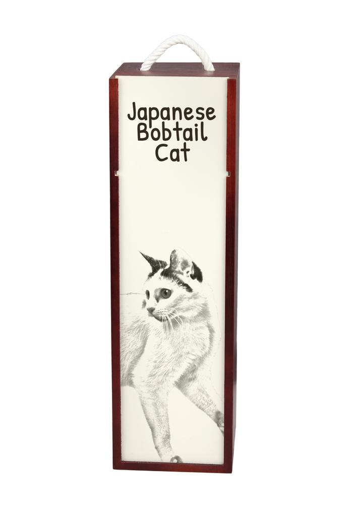 Japanese bobtail – Wine box with a cat, alcohol box with graphics | Art-Dog