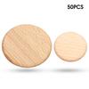 50Pcs Round Wooden Blank Slices Beech Chip No Hole DIY Hand Made Decoration Accessories