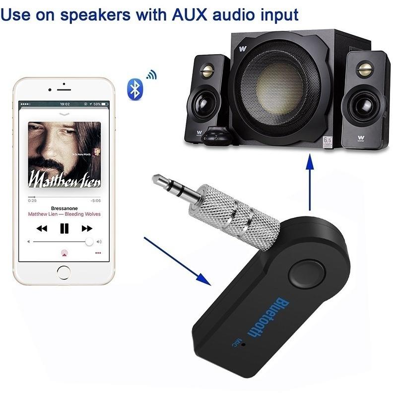 Портативный беспроводной приемник Автомобильный комплект Bluetooth Приемник динамиков Bluetooth Дополнительный приемник AUX Стереовыход Передатчик потоковой передачи музыки