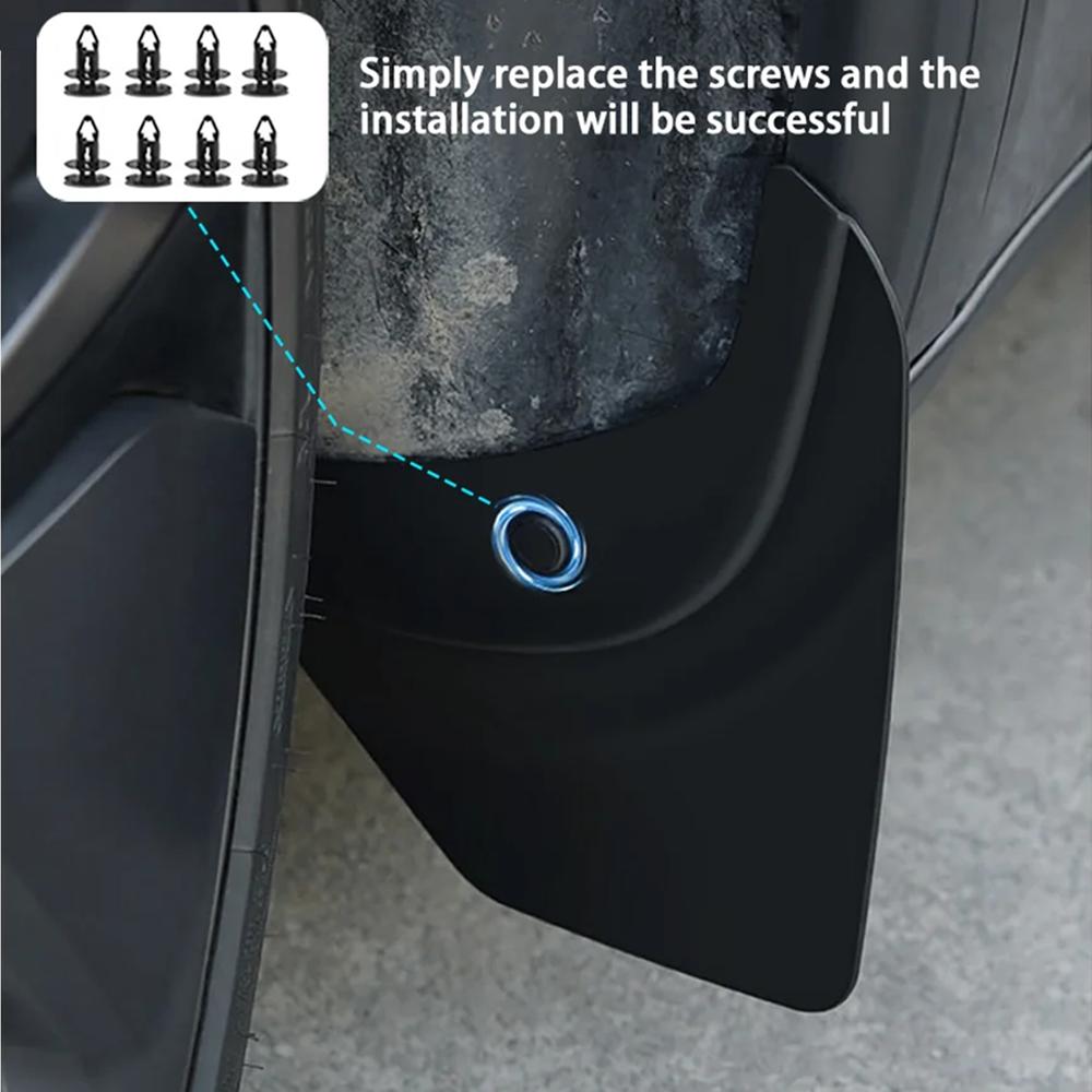 TPE Car Wheel Mud Flaps Guards MudFlaps For Tesla Model Y Juniper 2026 2025 Launch 2020 2021 2022 2023 2024 Front Rear Mudguards